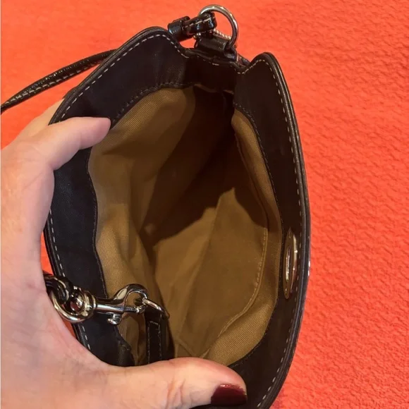 Coach Patent Leather Turn Lock Wristlet - Picture 7 of 8